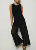 Sheri Lace Tank - Jet Black