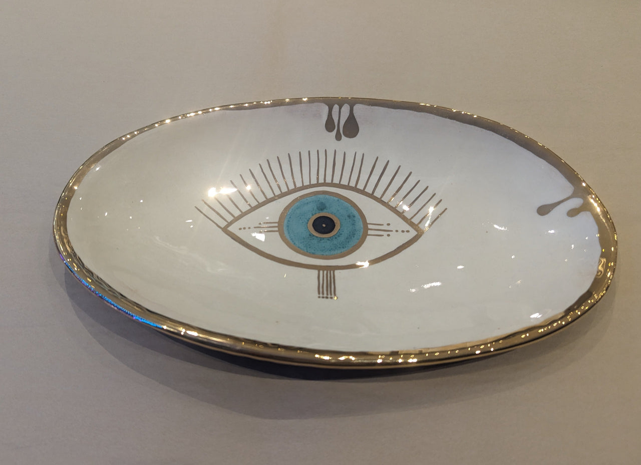 Evil Eye Oval Platter Small