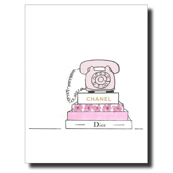 Pink Telephone Card by Janet Karp