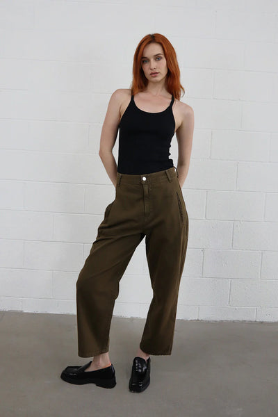 Rose Relaxed Pleated Pant - Beech