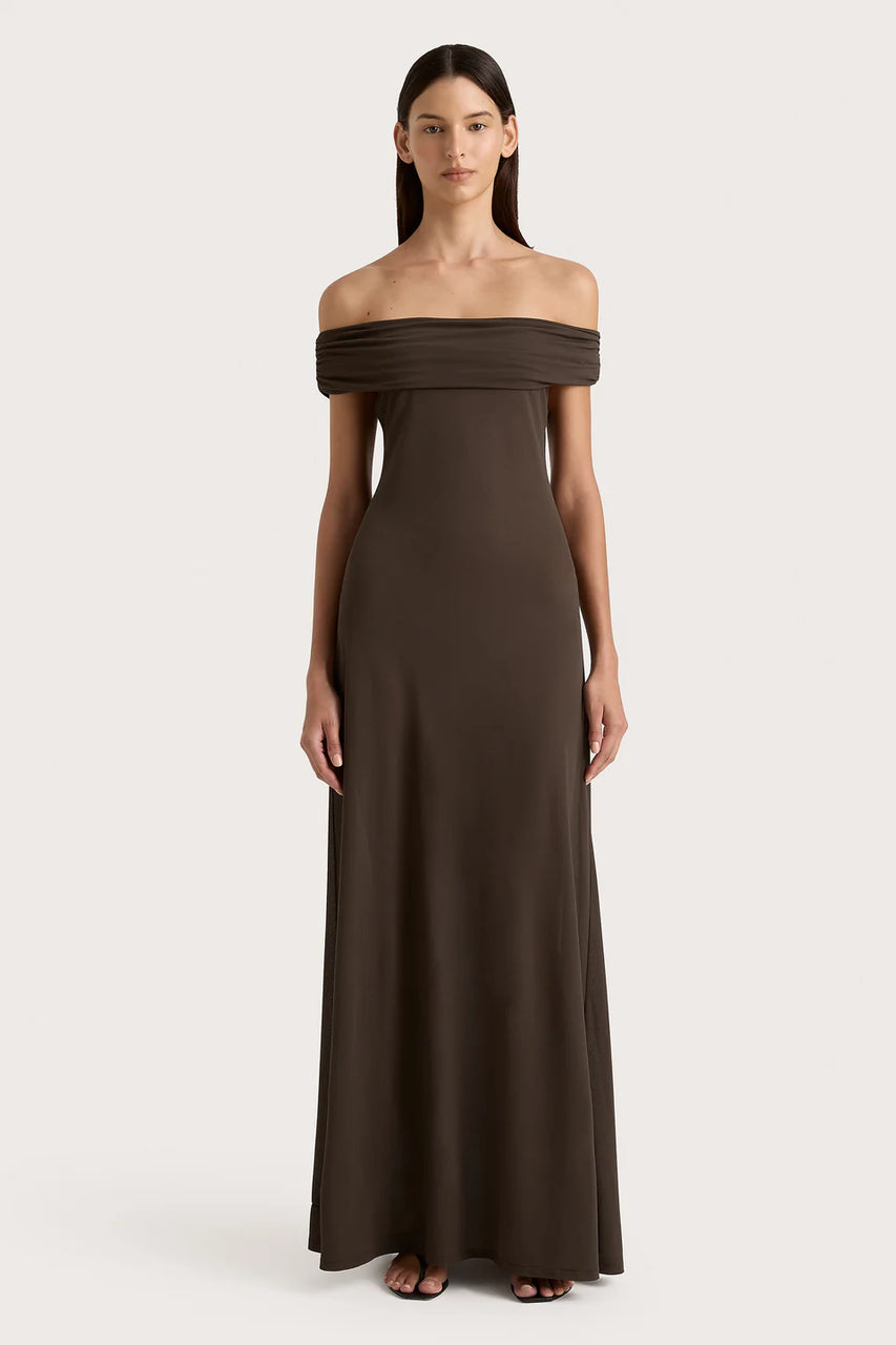 Sofie Maxi Dress - Chocolate Brown