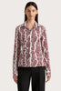 Estelle Fitted Shirt - Striped Floral Wine