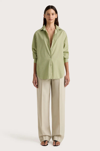 Freja Shirt - Green Stripe