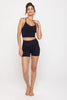 Bryn Seamless Crop Tank Solid - Black