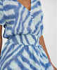 Karla Dress - Blue Watercolor Stripes