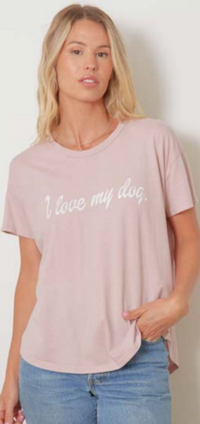 I Love My Dog- Isla Tee-Kinda Pink