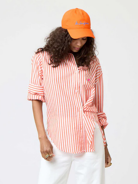 Jack Stripe Shirt-Aperol Orange