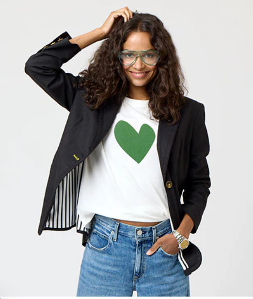 Suke Imperfect Heart Tee- Olive Green