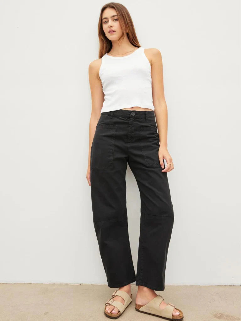 Brylie Sanded Twill Pant - Vintage Black