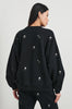 Varsity Sweatshirt- Black Champagne Embroidery