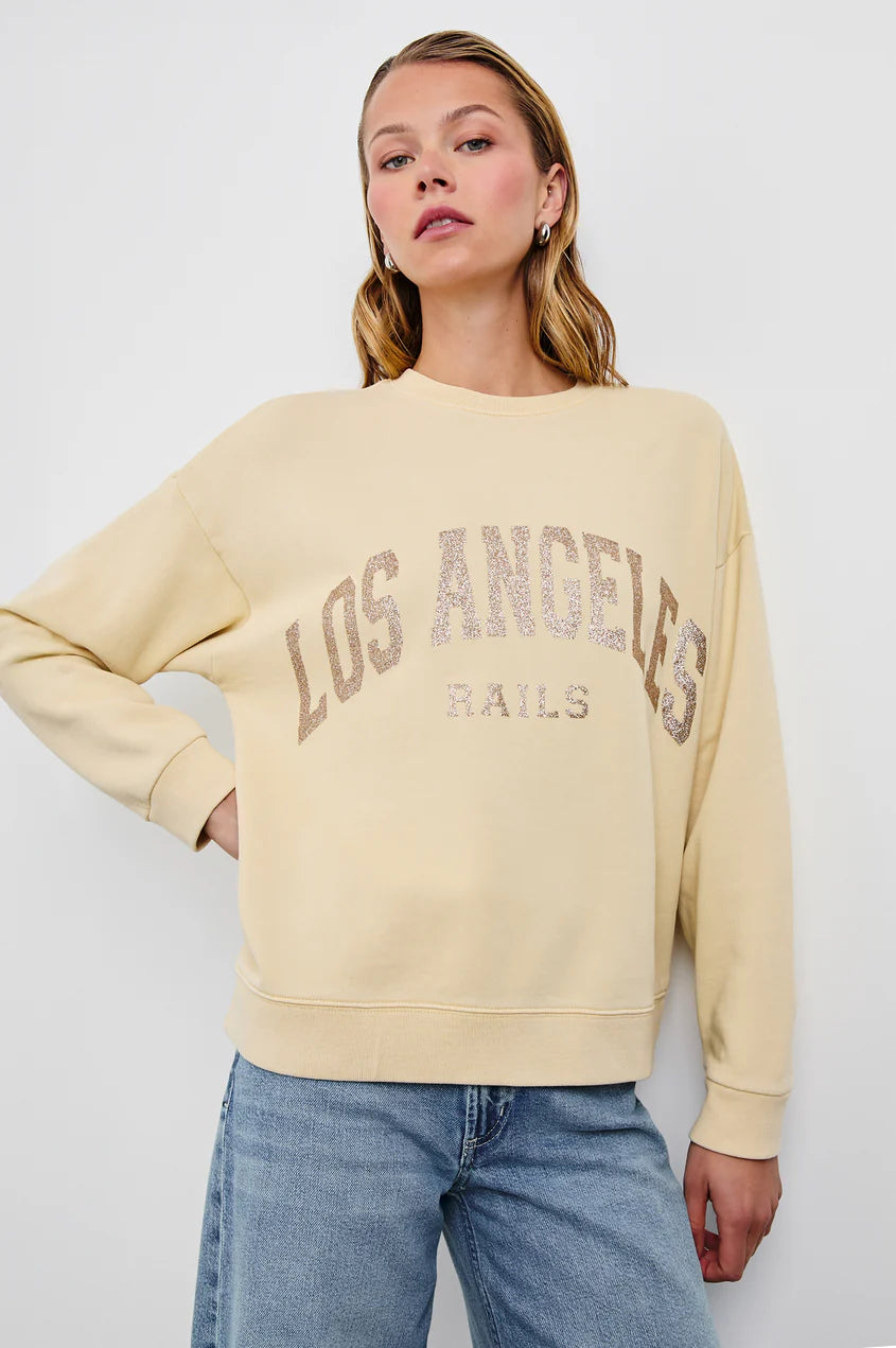 Varsity Sweatshirt - LA Gold Glitter