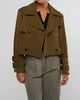 Cropped Trench Coat - Military Olive
