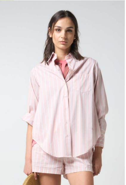 Amalfi Striped Shirt - Rose