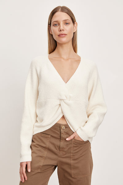 Caitlyn Twist Sweater- Milk