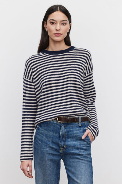 Monica Cashmere Striped Sweater