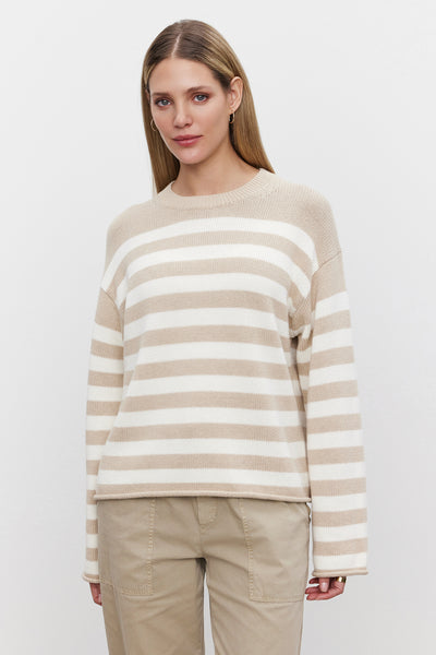 Lex Cotton Cashmere Top - Sable/Milk