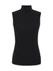 Essential Sleeveless Mock Neck - Black