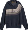 Wave 4 Stripe Relaxed Pullover Hoodie- Charcoal