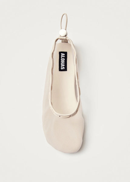 Gill Mesh Ballet Flats - White