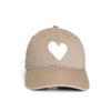 Imperfect Heart Hat - Taupe/White