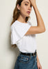 Camille Ruffle Sleeve Top - Optic White