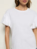 Camille Ruffle Sleeve Top - Optic White