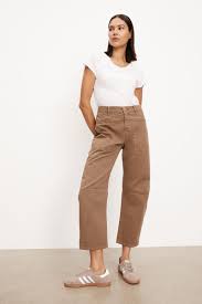 Brylie Sanded Twill Pant - Bark