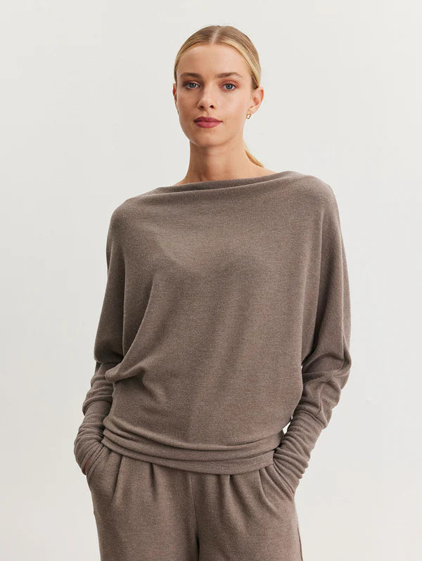 Kashmir Knit Top- Mocha