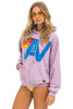 Logo Stitch Relaxed Pullover Hoodie- Mauve