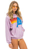 Logo Stitch Relaxed Pullover Hoodie- Mauve