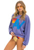 Logo Stitch Relaxed Crew Sweatshirt- Lavender