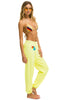 Logo Women's Sweatpants- Neon Yellow