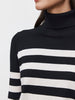 Korie Cashmere Mock Neck - Black Chalk