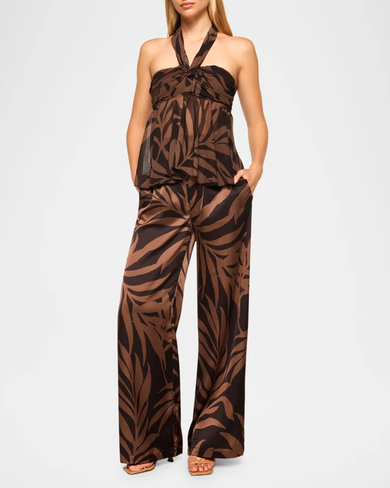 Reshma Pant- Palm Frond Satin