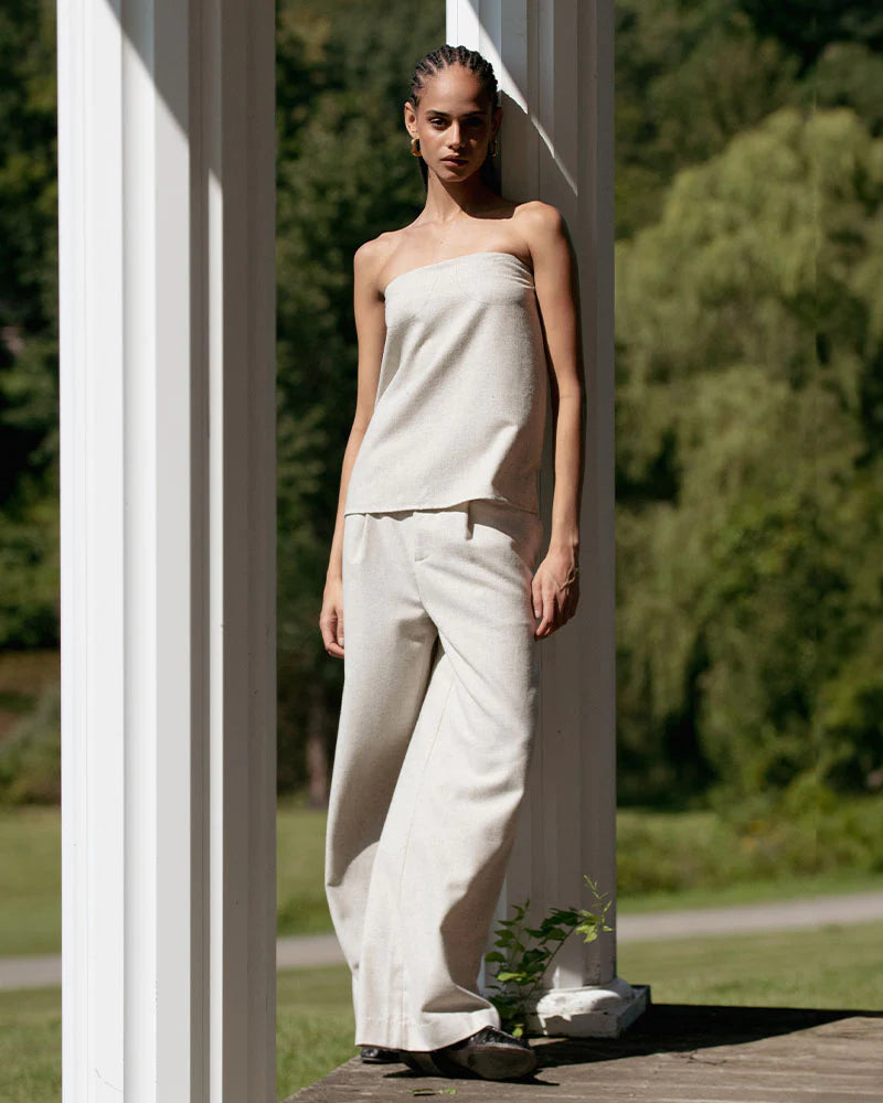 Low Rise Wool Trousers - Heather Lt Grey – a kind heart Low Rise Wool Trousers - Heather Lt Grey – a kind heart