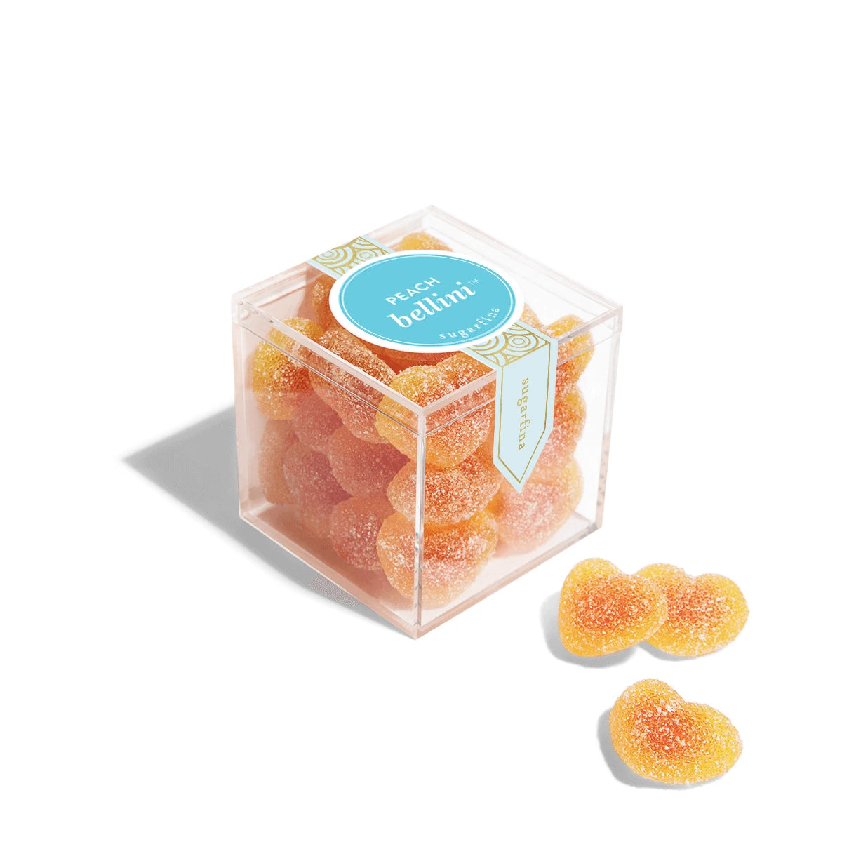 Peach Bellini Gummy hearts