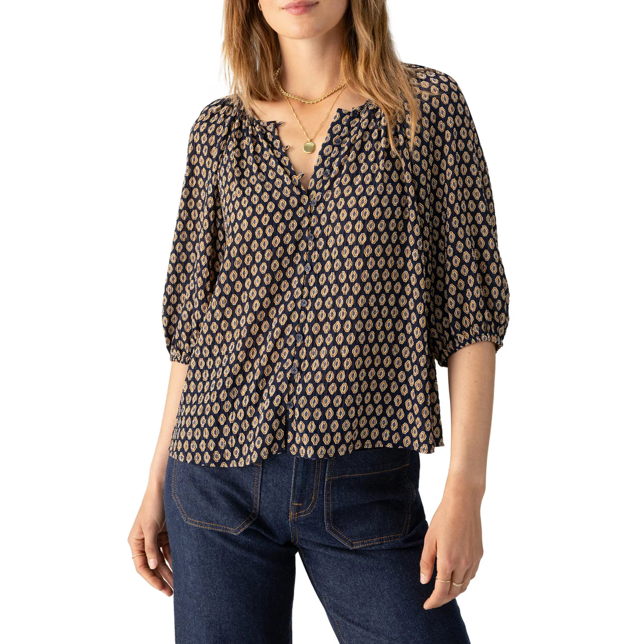 Blouson Soft Blouse - Windchime