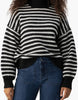 Keep it Chic Stripe Sweater - Blk/Chalk Stripe