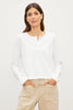 Deliah Sueded Jersey Top - White