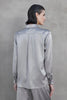 Calabasas Silk Charmeuse Top - Platinum