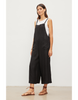Isabel Woven Linen Jumpsuit - Black