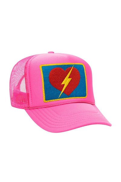 Bolt Heart Vintage Low Rise Trucker - Neon Pink