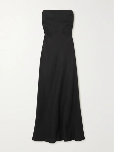 Das Flores Maxi Dress - Black
