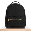 Quilted Backpack- Black