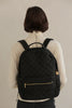 Quilted Backpack- Black