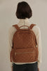 Quilted Backpack- Walnut