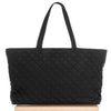 Quilted Expandable Tote- Black