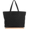 Quilted Expandable Tote- Black