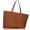 Quilted Expandable Tote- Walnut