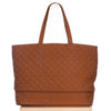 Quilted Expandable Tote- Walnut